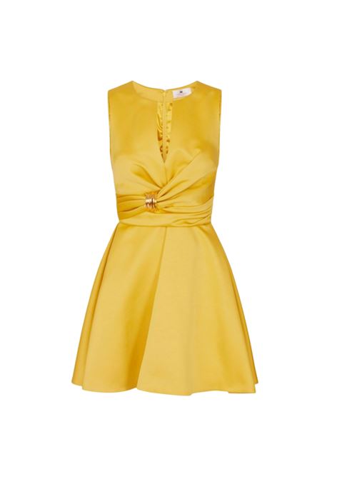 Abito in duchesse con dettaglio gioiello ELISABETTA FRANCHI | AB87261E2.EV4